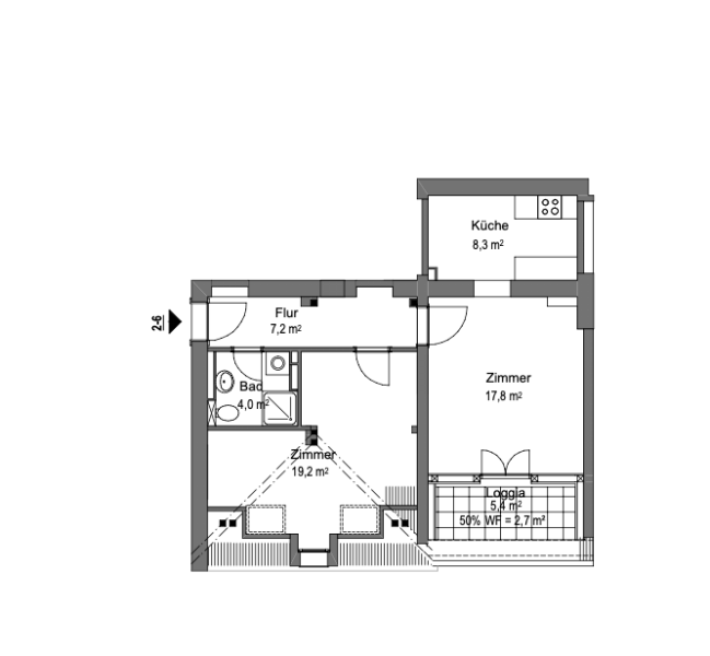 Schöne 2-Zimmer-Wohnung in einzigartigem Altbau in Eberswalde zu vermieten - Foto 3