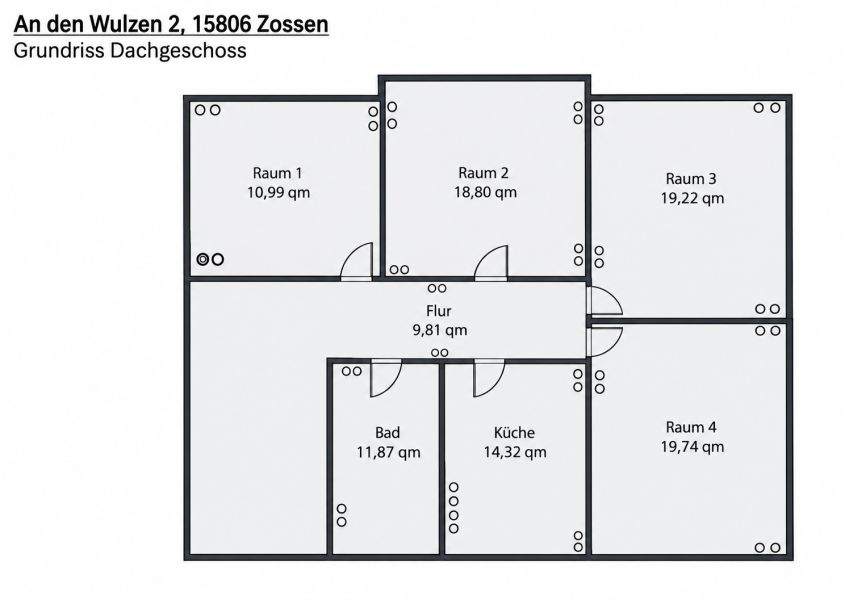 Dachgeschosswohnung ca. 104,75 qm zentral zum Bahnhof Zossen gelegen Bild 7